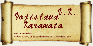 Vojislava Karamata vizit kartica